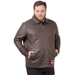 Jaqueta Masculina Couro Plus Size Inverno