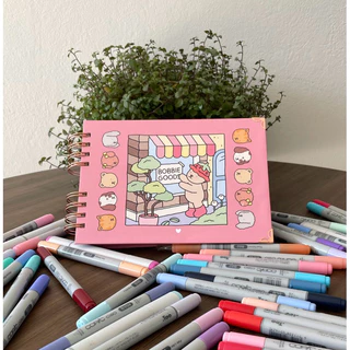 BOBBIE GOODS Livro de Colorir A5 Capa Dura Encadernado