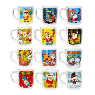 Kit 24 Canecas Personalizadas Natal ideal para Chá Café Lembranças Presentes