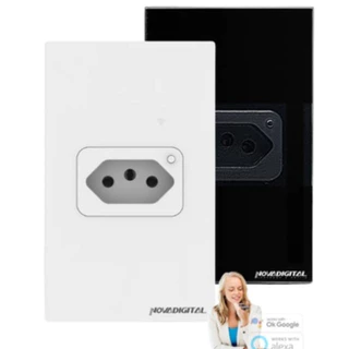 Tomada Inteligente Wifi Embutir 20a Medidor Consumo NovaDigital Smart 110V 220V Bivolt