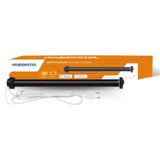 Motor Tubular Cortina Inteligente Zigbee Tuya Alexa Google Cor Preto Nova Digital