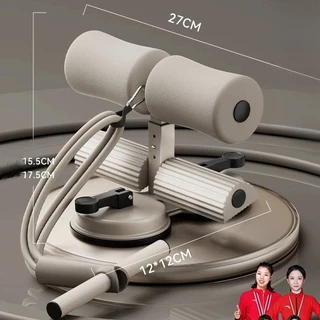 Equipamento auxiliar de abdominais fitness unissex ventosa muscular abdominal dispositivo de pé fixo -V2