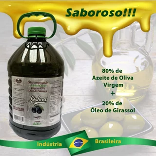 Blend Azeite de Oliva Virgem Natural Virgem 80% + Óleo de Girassol 20% 5 Litros Nacional