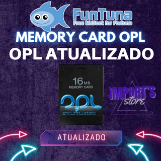 Memory card PS2 Funtuna OPL Atualizado UlaunchELF 16MB Slim