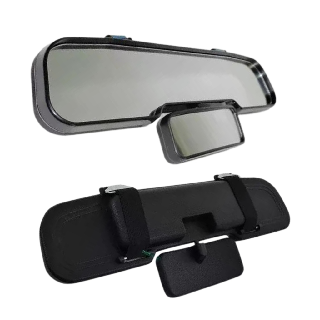 Espelho Retrovisor Interno Ajustável Vigia Mamãe Bebê Universal Carro 2 Em 1 Com Vigia
