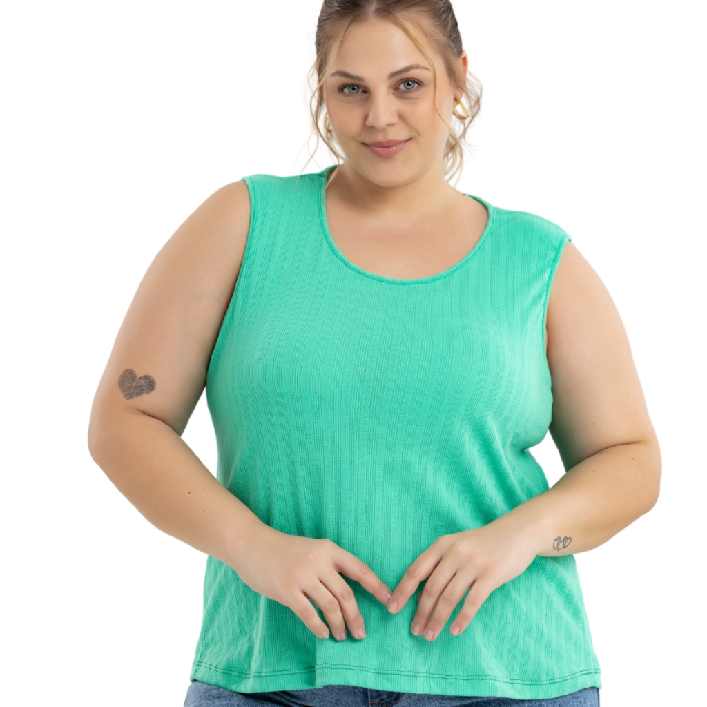 Blusa Regata Feminina Canelada Premium Ultraleve Fresquinha Básic ...