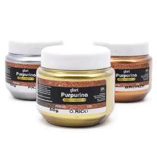 Purpurina em Pó Gliart - 50g em Oferta na Shopee