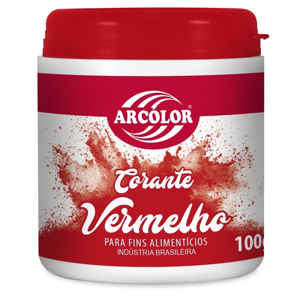 Corante Em Pó Alimentício 100 Gramas Vermelho