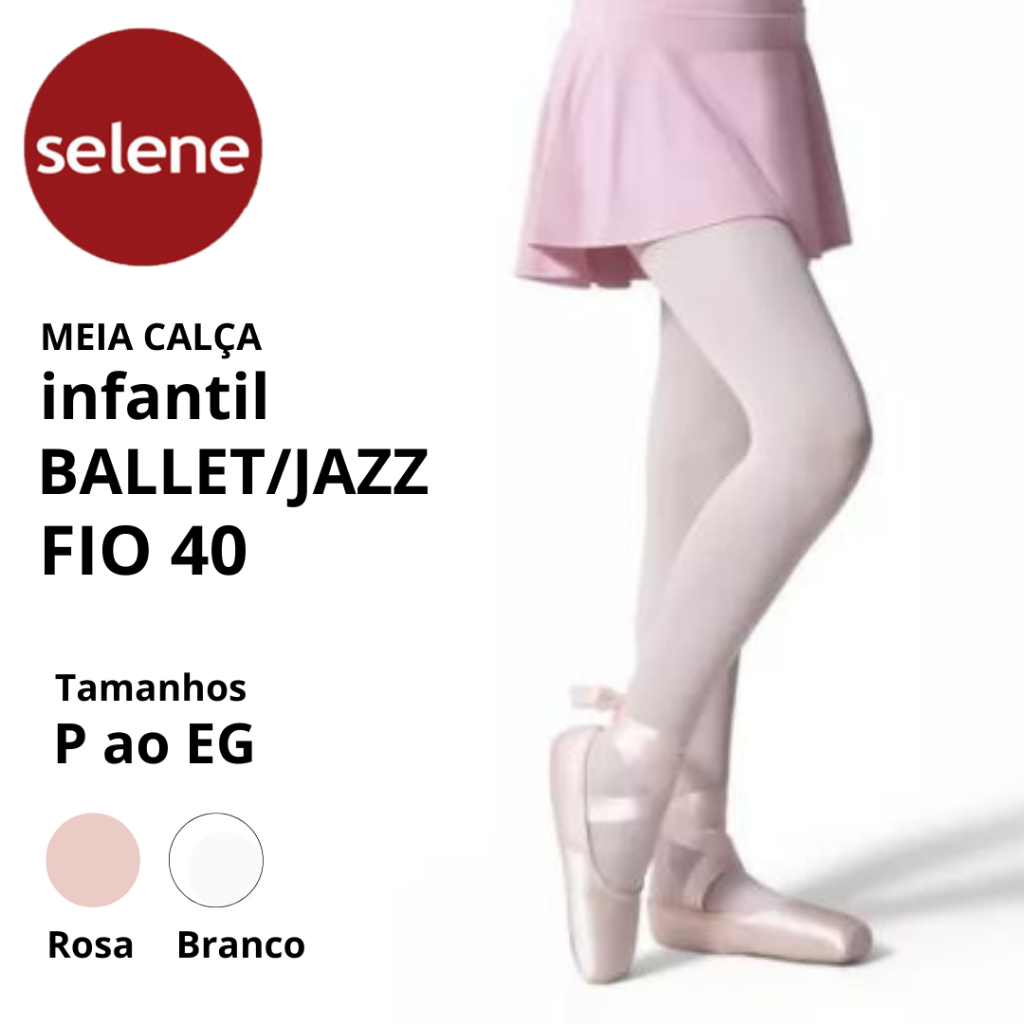 Meia Calça Infantil Fio 40 BALLET/JAZZ | Shopee Brasil