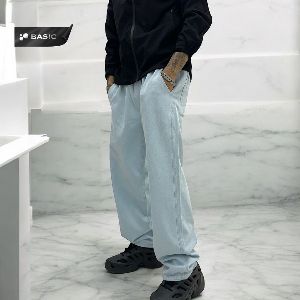 CALÇA BAGGY JEANS CRISTAL HUGE