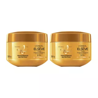 Kit 2 Creme de Tratamento L'Oréal Paris Elseve Óleo Extraordinário Nutrição Intensa, 300g em Oferta na Shopee