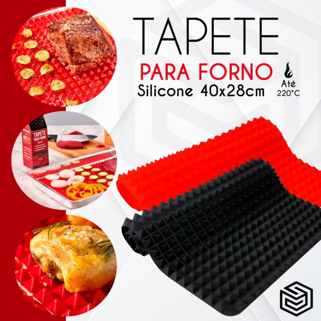 Tapete para forno Culinário Chef Silicone Antiaderente 40x28 Clink