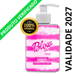 Gel BLOW GIRL Creme Hidratante Beijável Morango Pélvico Virilha 320ml
