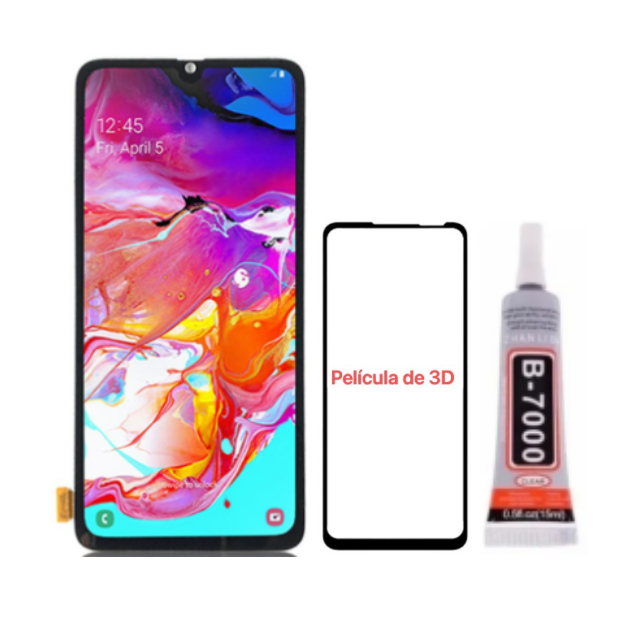 Frontal Tela Display Lcd Touch Compatível Galaxy A70 A705 Screen Incell ...