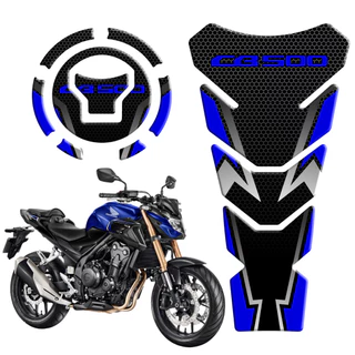 Adesivo Protetor Tanque Bocal Moto Azul Cb 500f Cb500f Resinado