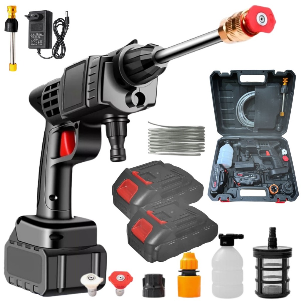 Lavadora Portátil Alta Pressão +2 Baterias 36v Lançamento