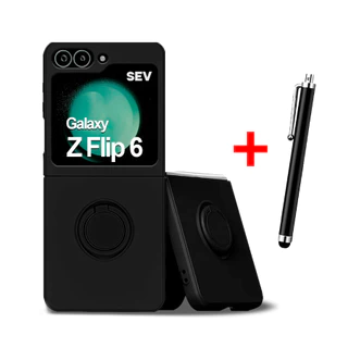 Capa Aveludada Magnética Para Galaxy Z Flip 6 + Caneta Touch