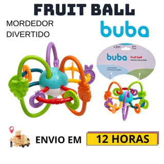 Fruit Ball Buba Brinquedo Interativo Infantil Mordedor e Chocalho