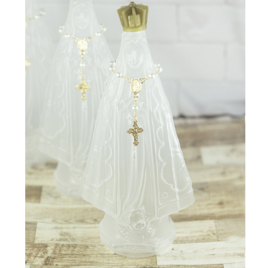 Frasco Água Benta Nossa Senhora Aparecida Plastico 20cm - 5 OU 10 unidades