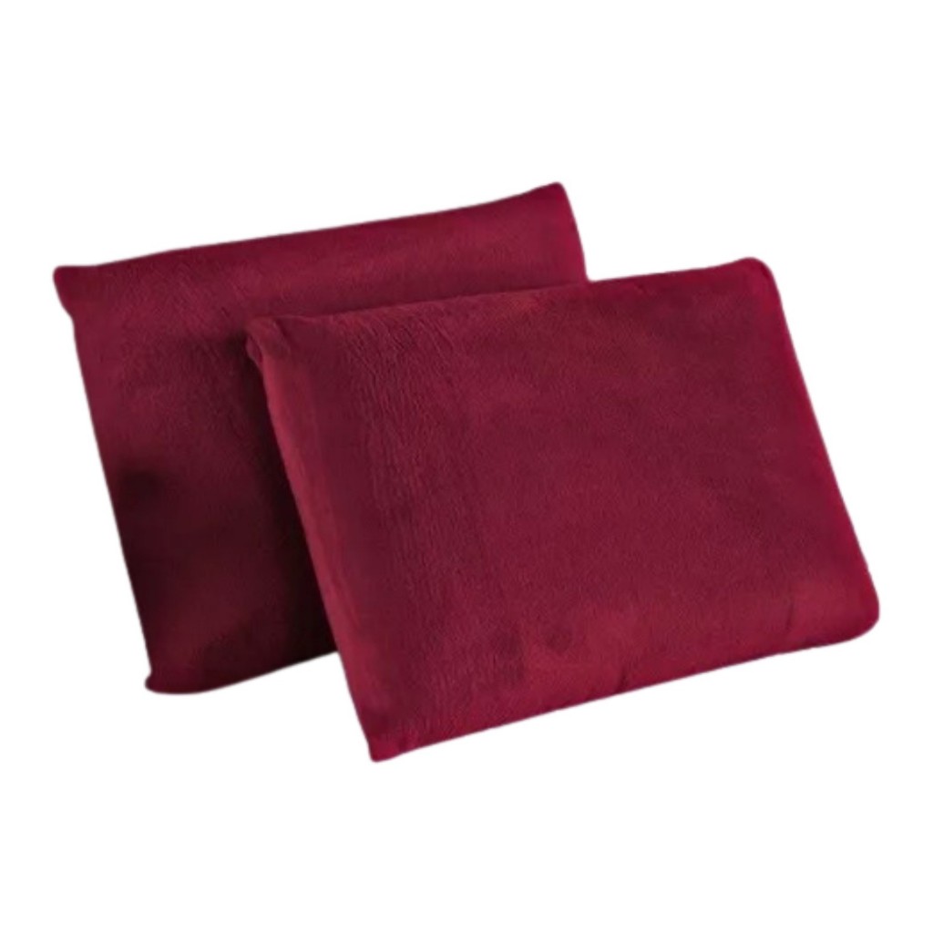 Kit 02 Fronhas De Plush Manta Flannel Fofinha Travesseiro Diversas Cores