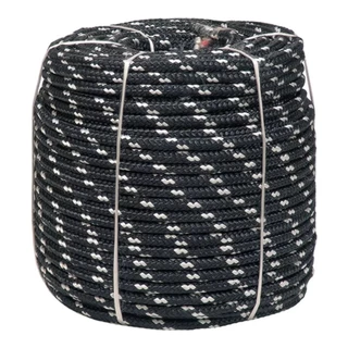 Corda Poliéster Amarrar Carga Caminhão 10mm x 20 Metros Rede Preta