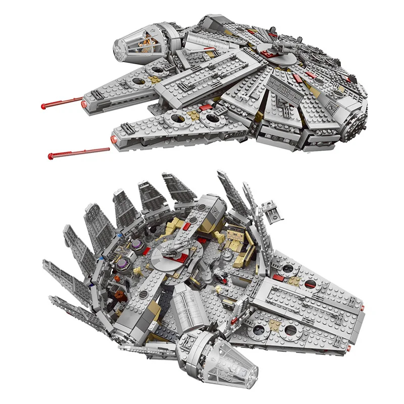 Millennium Falcon Spaceship blocos de construção 3D Kit de tijolo