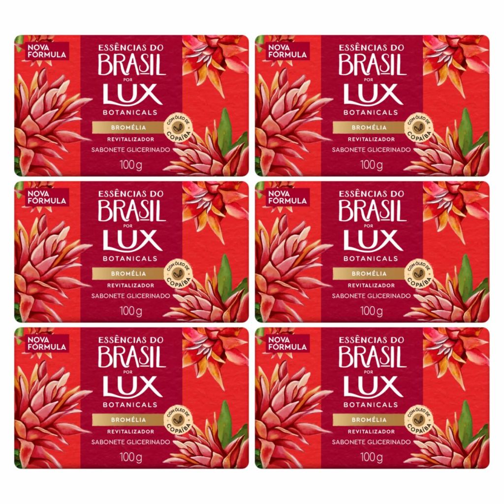 Kit 6 Sabonetes Lux Botanicals Bromélia 100g