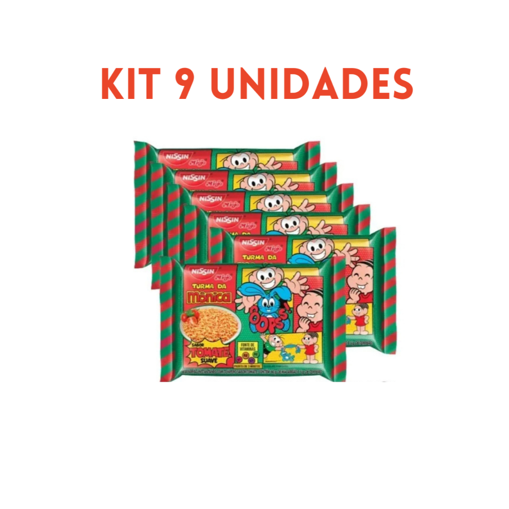 nomuo 　ミンギュ　9セット kit Nissin Lamen Miojo Turma Da Mônica Tomate Suave 9 Unidades