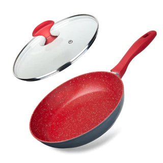 Frigideira Antiaderente cerâmica 24 cm com tampa (ZERO ÓLEO)