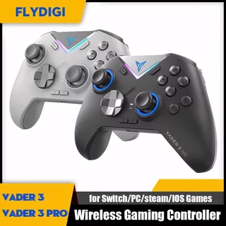 Controle Vader 3 Pro - Joystick Bluetooth/Wireless e Cabo FlyDigi RGB Giroscópio