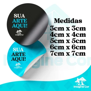 50 Adesivos Personalizados em Vinil 3x3 4x4 5x5 6x6 7x7 - Etiqueta Personalizada Promocional