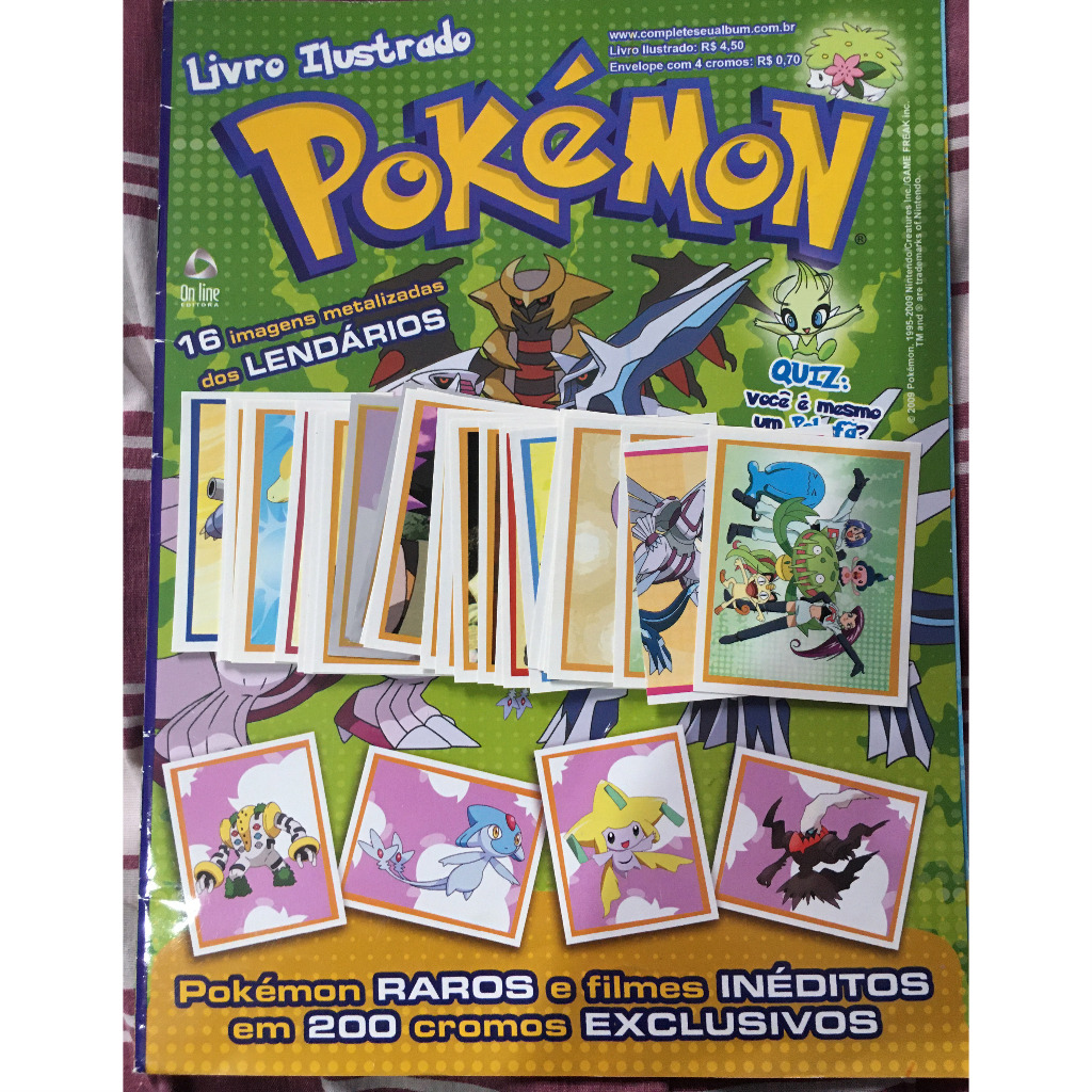 Lote com 10 figurinhas Pokemon editora On line
