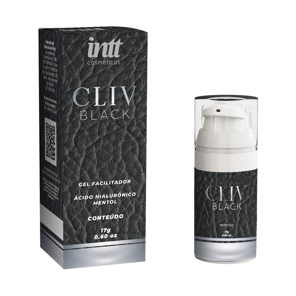 CLIV BLACK GEL FACILITADOR ANAL COM ÁCIDO HIALURÔNICO E MENTOL 17ML INTT