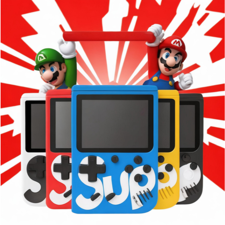 Mini Video Game Retrô Pequeno E Portátil Sup Game Box 400 Jogos Antigos