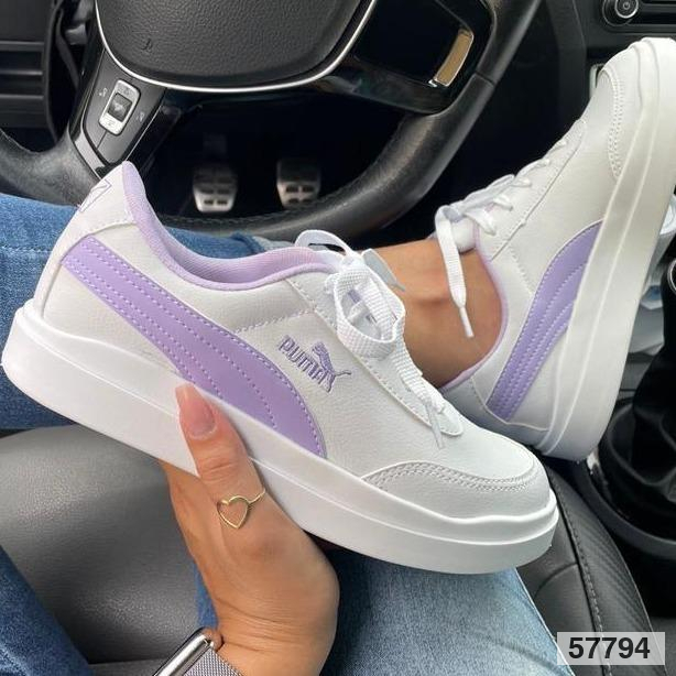 Tênis Feminino casual Branco leve e confortável