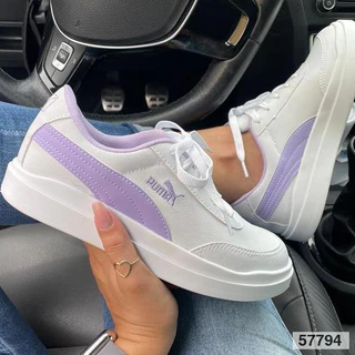 Tênis Feminino casual Branco leve e confortável