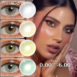 Coreia Importação (00~ - 6.00) FreshGo Lentes De Contato com Grau Colorida 14.2mm perfeita da lente Para Maquiagem