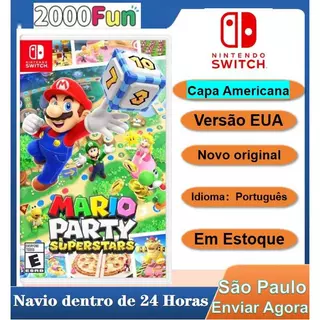 Mario Party: Superstars Nintendo Switch Jogo Physical Media Novo Versão EUA