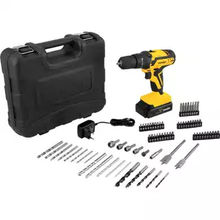 Parafusadeira Furadeira de Impacto à Bateria 12v PFV 074 Bivolt com 74 Acessórios Vonder