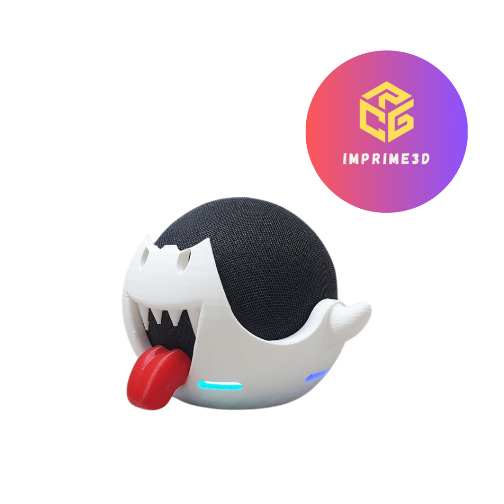 Suporte Alexa Echo Dot 4ª / 5ª geração - Fantasma Super Mario