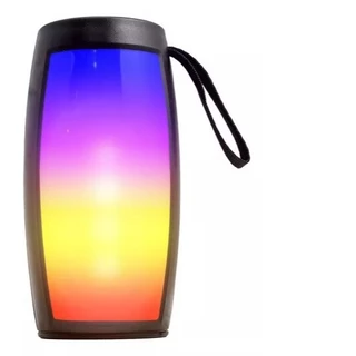 Caixa De Som Grasep D-Y05 Bluetooth Com Rádio Fm E Iluminação Led Rgb Cor Preto 110v/220v