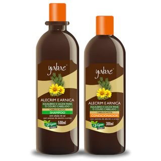 Shampoo e Condicionador - Alecrim e Arnica 500ml/300ml - Vegano - Equilíbrio Capilar