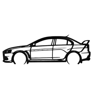Silhueta Mitsubishi Evo X Decoracao Automotiva Quarto