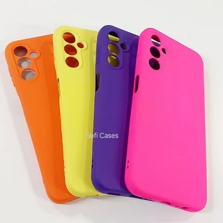 Capinha de silicone aveludada A14 4G/A14 5G Samsung protege a câmera