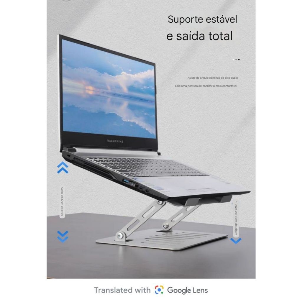 Suporte De Mesa Giratório 360° De Alumínio Pra Tablet E iPad - BMG-58