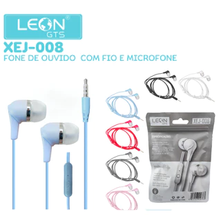 KIT5/10 Fone de Ouvido com Microfone De Alta Qualidade de Varias Cores Variadas Atacado XEJ-008