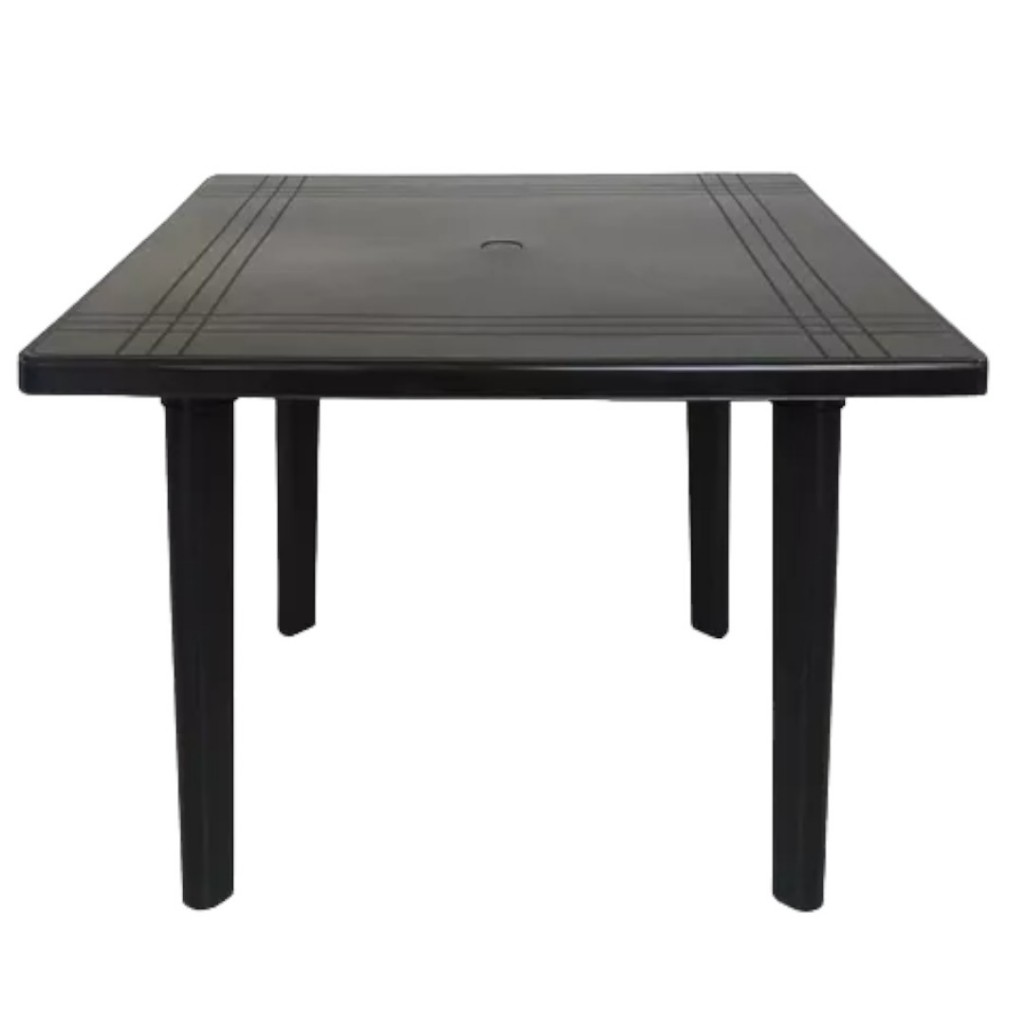 Mesa Quadrada Plástico Desmontável - ARQPLAST Para Festa Área Externa Jardim Cozinha - Preta