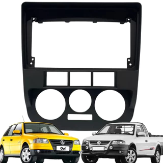 Moldura Painel Gol Parati Saveiro G4 Para multimidia de 9 Polegadas Cor Preto