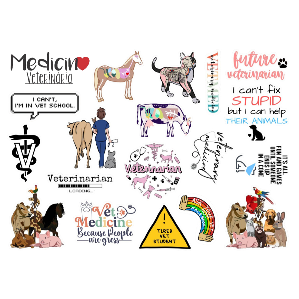 9, 5cm Pegatina Veterinaria Adhesivo Interior Médico Medicina R025-3 - Foto 5