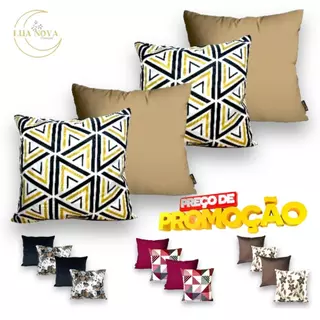 KIT 4 ALMOFADAS DECORATIVAS PARA QUARTO SALA SOFÁ COM ENCHIMENTO